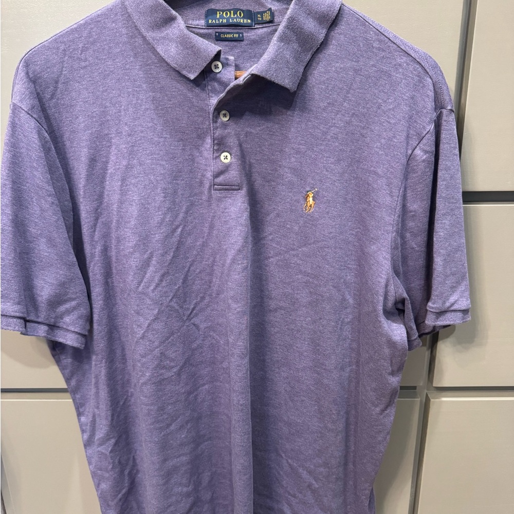 Polo by Ralph Lauren Men's Polo Shirt in Purple